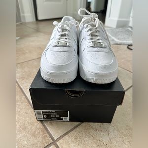 Nike AirForce 1 Playform. White. New in Box. Size 8.